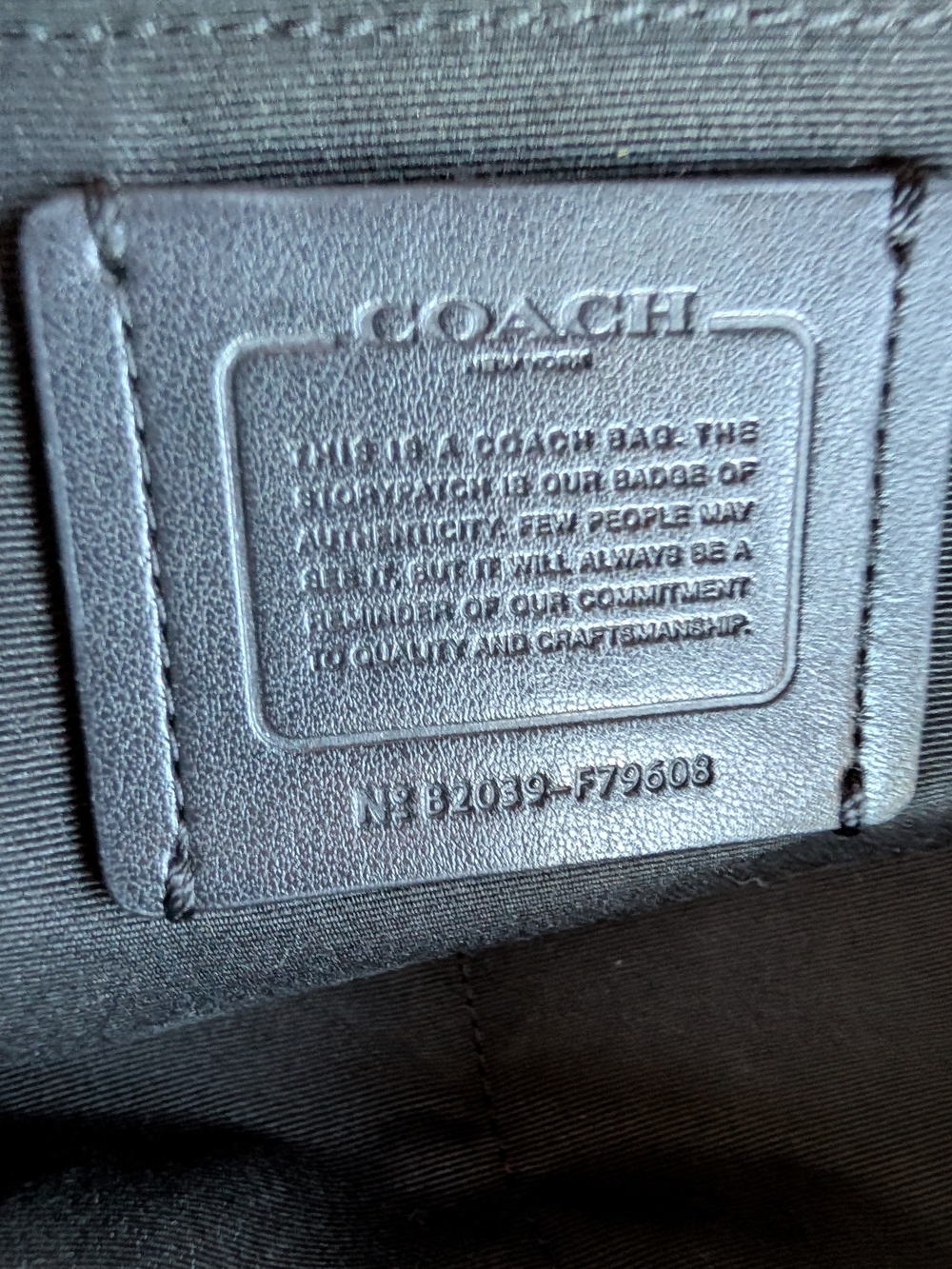 Coach Black Saffiano Leather Tote with Wallet - Picture 7 of 7